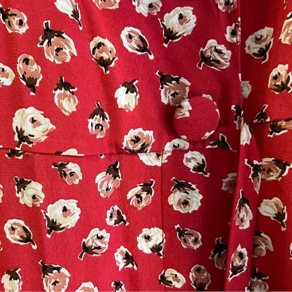 Rouje Red Floral Midi Dress - Picture 7 of 10